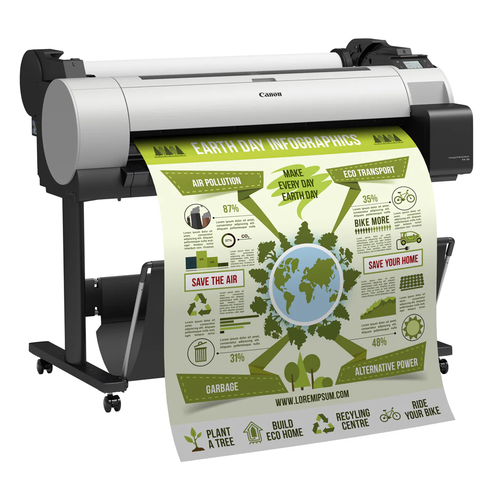 Canon imagePROGRAF TA-30 1 Roll 36-inch Color Inkjet Wide-Format Printer - Image 5