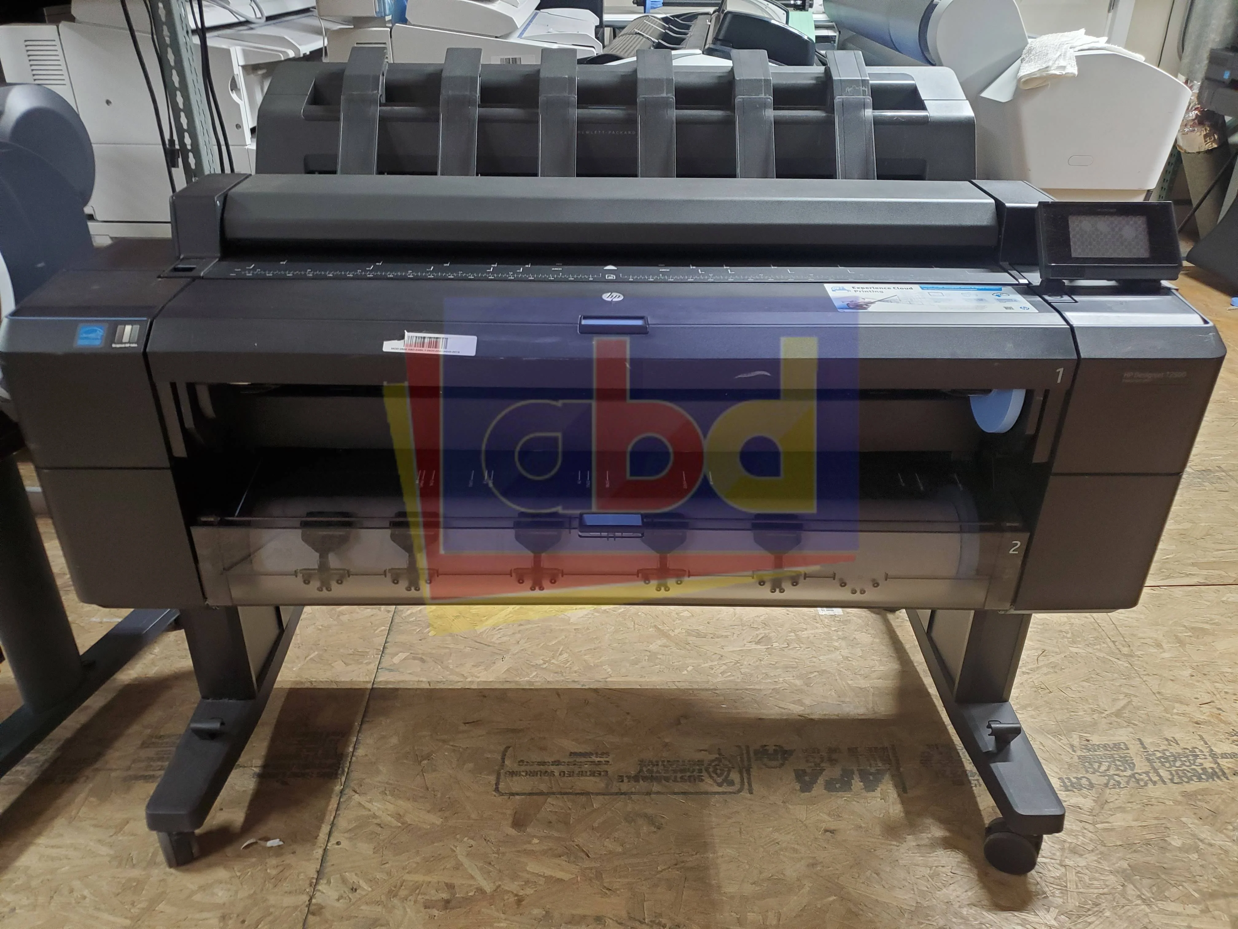 HP DesignJet T2500 36-inch 2 Roll Color Inkjet Wide Format Printer Scanner - Image 2