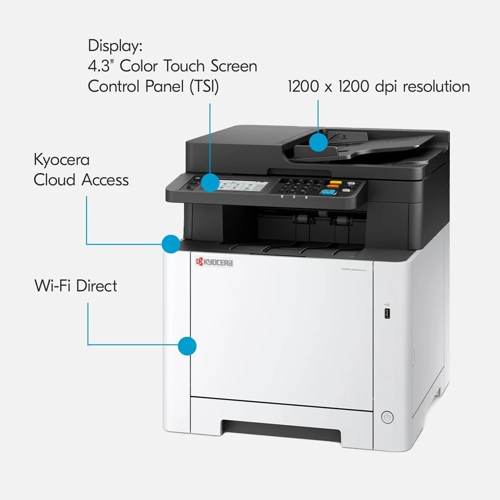 Kyocera ECOSYS MA2600cwfx A4 Color Laser Multifunction Printer - Brand New - Image 3